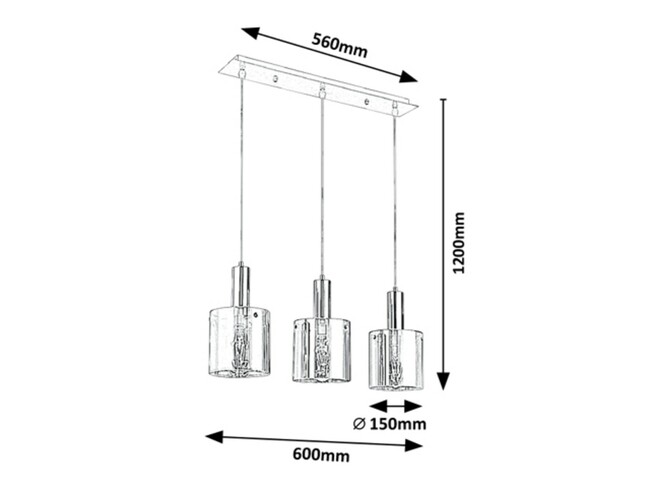Svietidlo DONATI - E27, 3x max. 60W, IP20 - 5250
