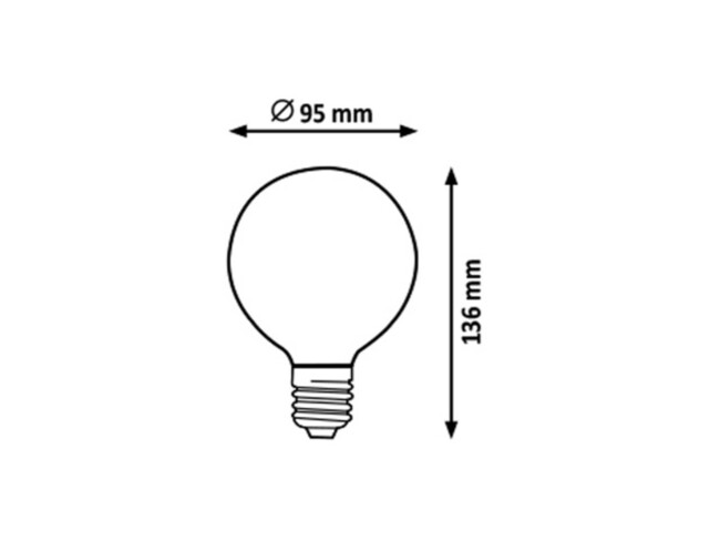 Žiarovka LED-filament, E27, 7W, 2700K - 1598