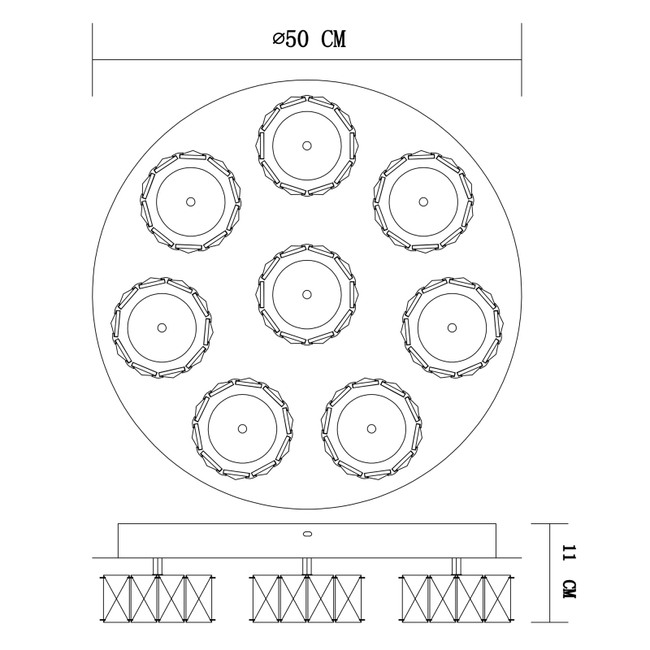 Stropné svietidlo AMUR -64W,6400/4580lm,IP20 49350D5