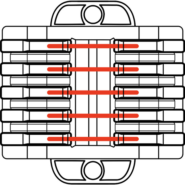 Krabicová svorka pružinová 0,5-4mm2, 32A, 3P
