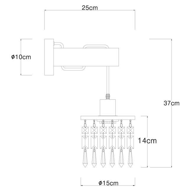 Nástenné svietidlo COMMA - 40W,E27,IP20 - 15533W