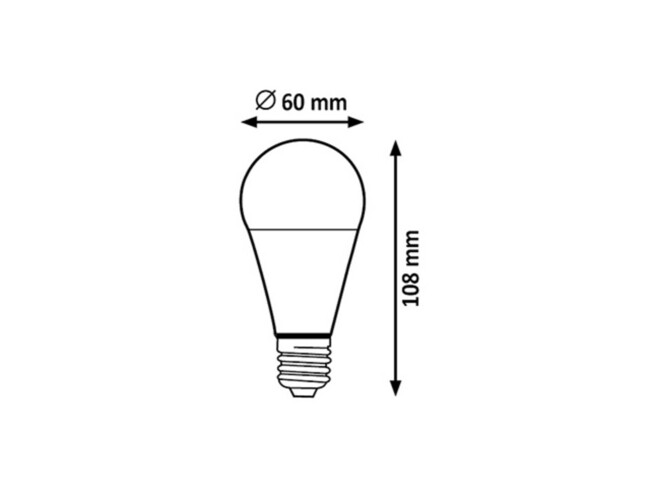 Žiarovka LED, A60, E27, 12W,1160lm, 4000K - 1638