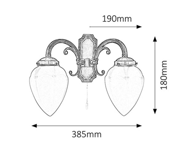 Svietidlo MAYA - E14 2x MAX 40W - 8532