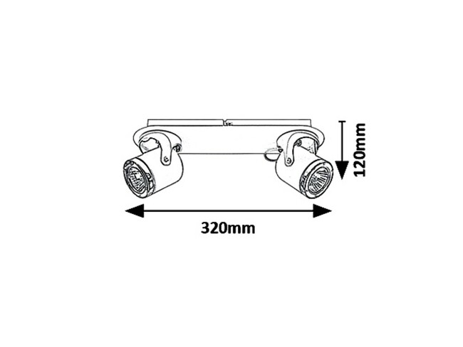 Svietidlo APRIL - GU10/ 2X max 5W, IP20 - 5034