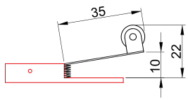 Spínač koncový TRACON s pákou a kladkou