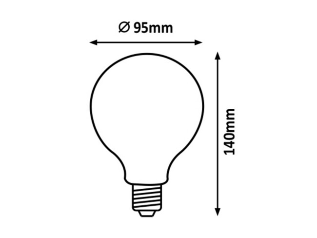 Žiarovka LED-filament, E27, 8W, 2700K - 1381