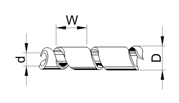 Organizátor káblov-špirála 20-120mm, čierny (10m)