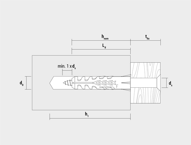 Hmoždinka štandard F - 12mm (25ks)