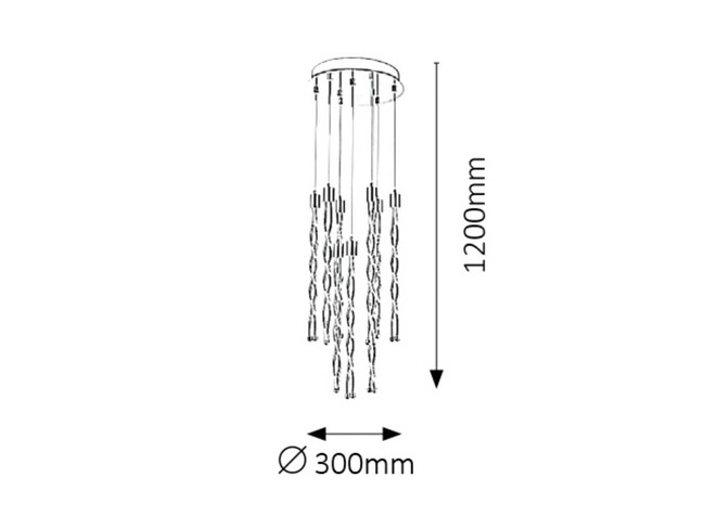 Svietidlo RAINA - LED 60W, 230V, 50Hz, IP20 - 5766
