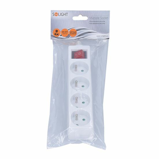 Rozbočovač, viacnásobná zásuvka, 4P s vypínačom
