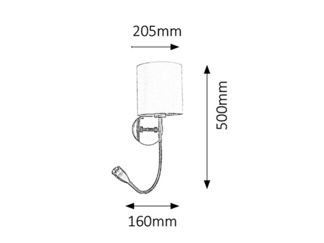 Svietidlo LARKIN - LED/3W, E27/40W, IP20 - 6529