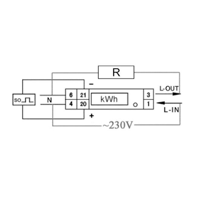 Elektromer jednofázový LE-01d (DDS-1Y-18L)