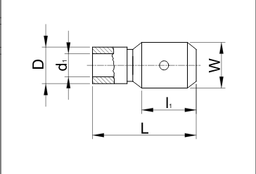Kolíky izolované ploché 6,3x0,8mm 2,5mm2