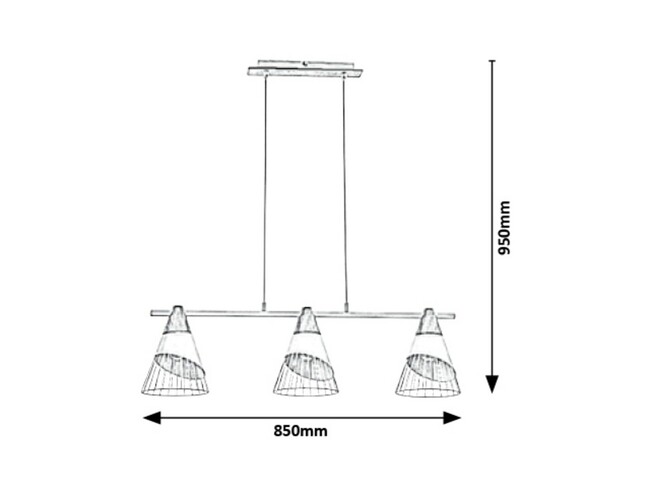 Svietidlo ISAAC - E27/ 3x max 60W, IP20 - 5667