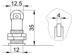 Spínač koncový TRACON s pozdĺžnym rotačným čapom,
