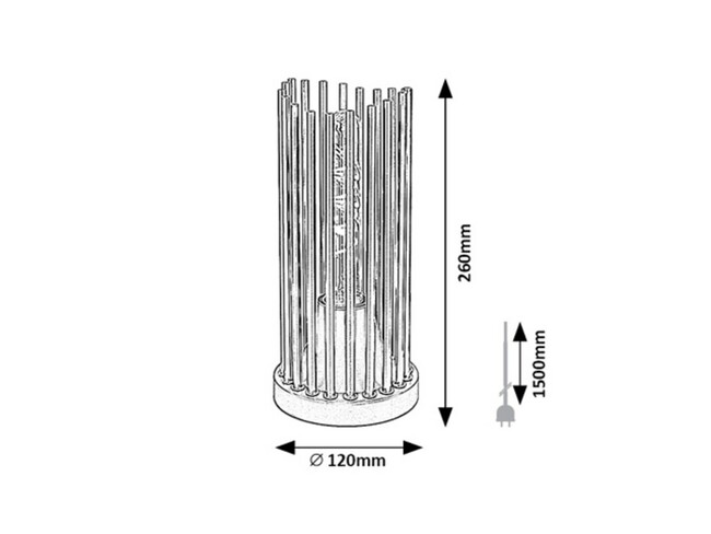 Stolové svietidlo ROXAS - E27/1x max. 40W, IP20 - 74021