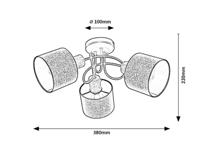 Svietidlo MIGUEL - E14/3x max. 40W, IP20 - 3246