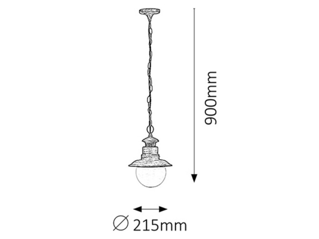 Svietidlo ODESSA - E27/60W, IP44 - 8164