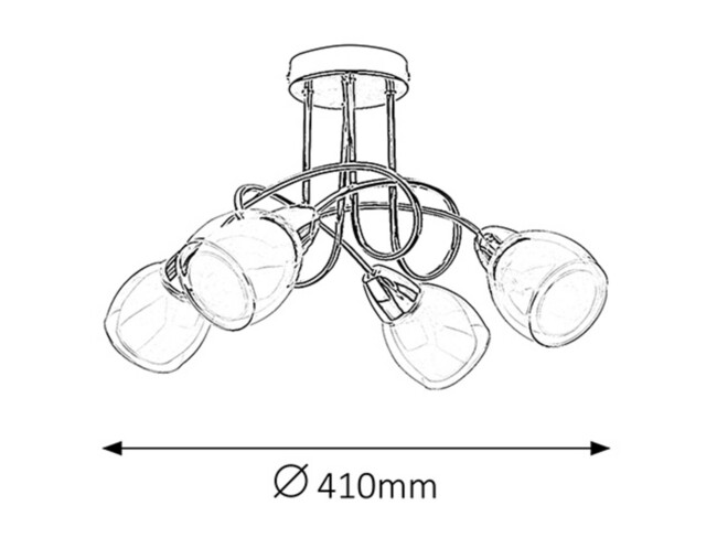 Svietidlo DAVE - E14/4x max. 40W, IP20 - 6083
