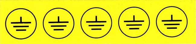 Označovací štítok - 5 x UZEMNENIE