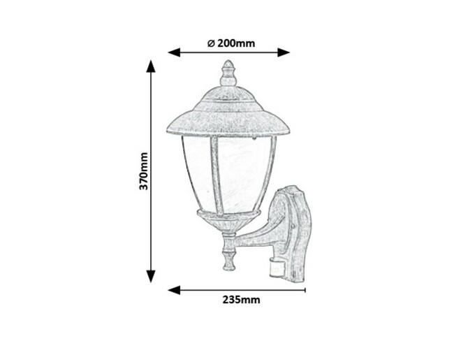 Svietidlo MADRID - E27/60W, IP43 - 7836
