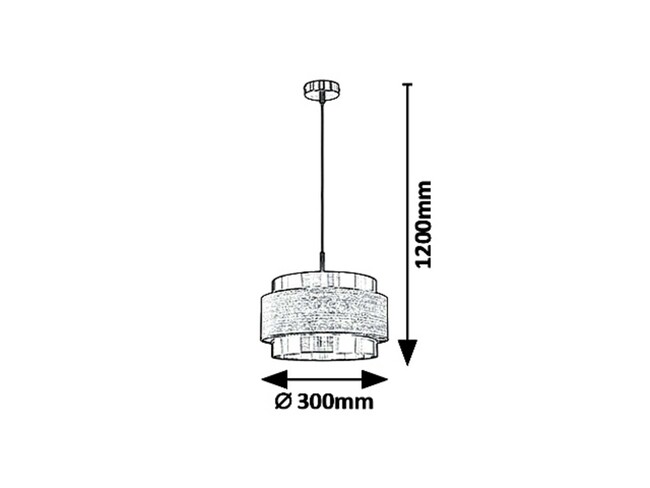Svietidlo BASIL - E27/40W, IP20 - 5383