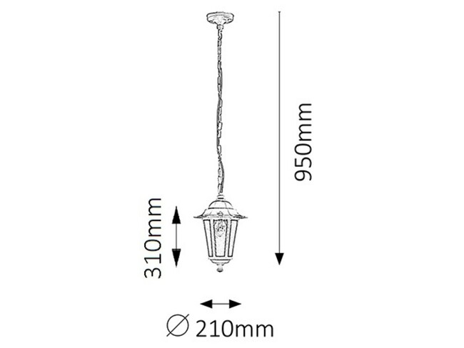 Svietidlo VELENCE - E27, 60W, IP43 - 8207