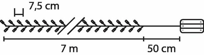 Reťaz MagicHome Vianoce Ceibo, 96 LED teplá biela,