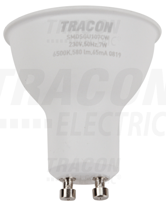 Žiarovka LED, GU10, 7W, 650lm, 6500K, TRACON