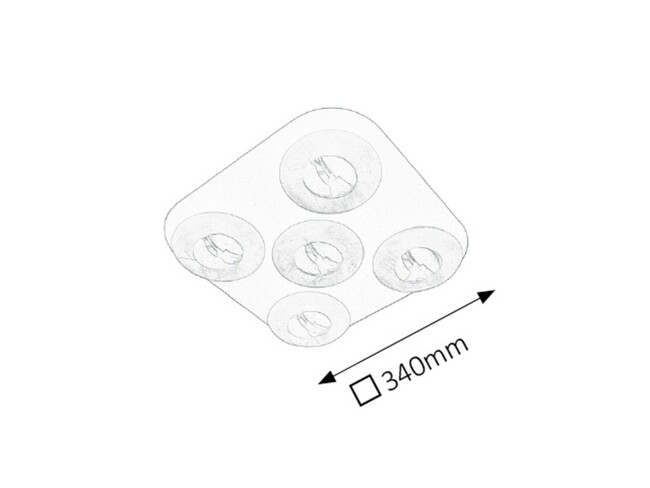 Svietidlo BRIGITTE - LED 5x 5W, 230V, 50Hz, IP20 - 2557