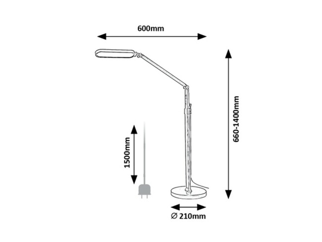 Stolové svietidlo DRACO - LED/13W, IP20 - 2310