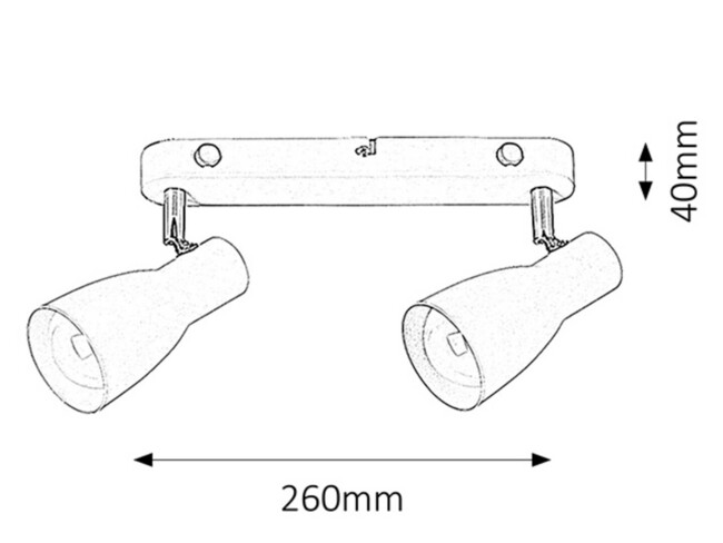 Svietidlo EBONY - E27/2x max. 20W, IP20 - 6027