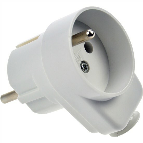 Zástrčka 240V lomená, s prieb. zásuvk