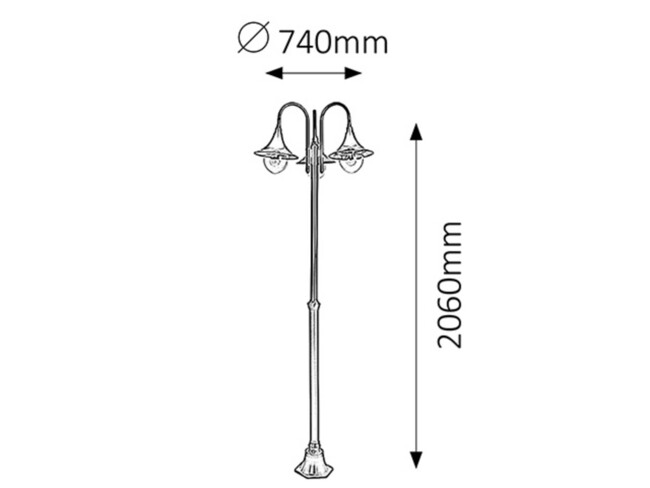 Svietidlo KONSTANZ - E27/3x max. 100W, IP44 - 8248
