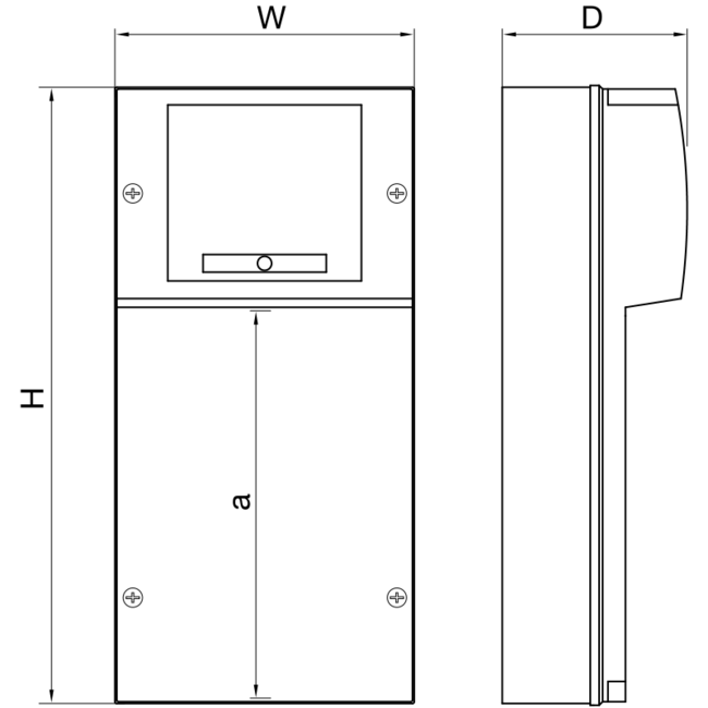 Prázdna zásuvková priemys rozvodnica s mont.lištou