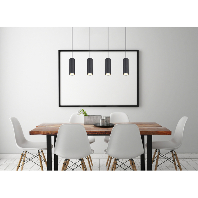 Závesné svietidlo ROBBY - GU10, IP20, čierna matná - 57911-4HB