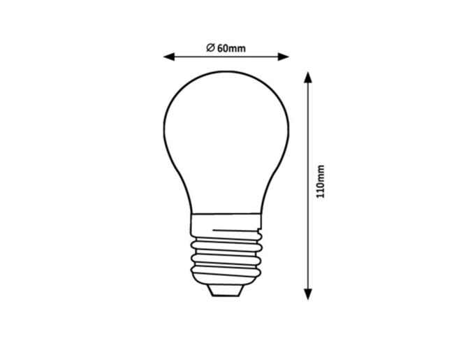 Žiarovka LED-filament, E27, 4W, 4000K - 79018