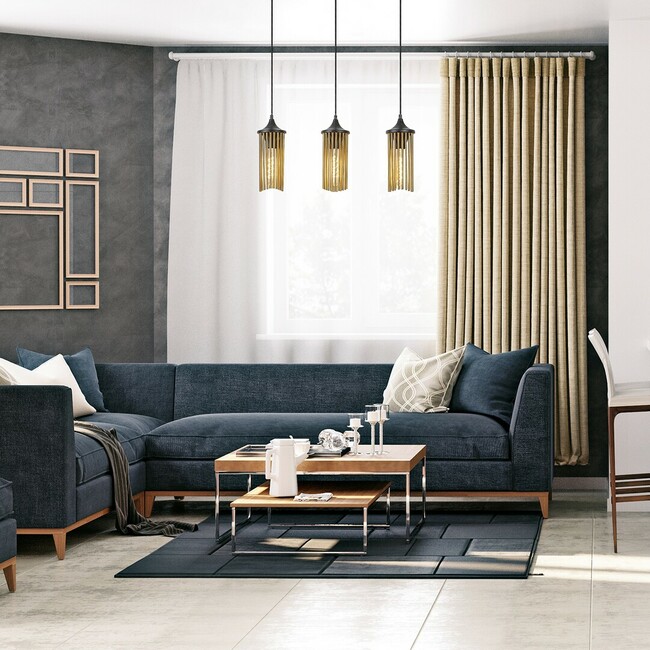 Závesné svietidlo ROXAS - E27/3x max. 40W, IP20 - 72153