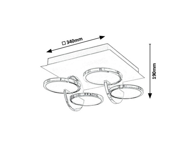Svietidlo ASSANA - LED 33W, 230V, 50Hz, IP20 - 5671