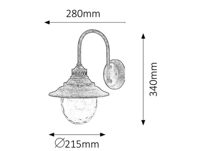 Svietidlo BARCELONA - E27/60W, IP43 - 8677