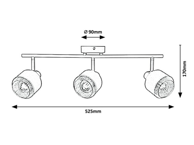 Svietidlo FEDORA - E14/3x max. 40W, IP20 - 3549
