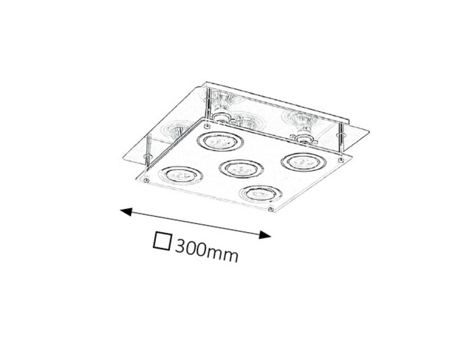 Svietidlo NAOMI - GU10/ 5x MAX 15W, IP20 - 2253