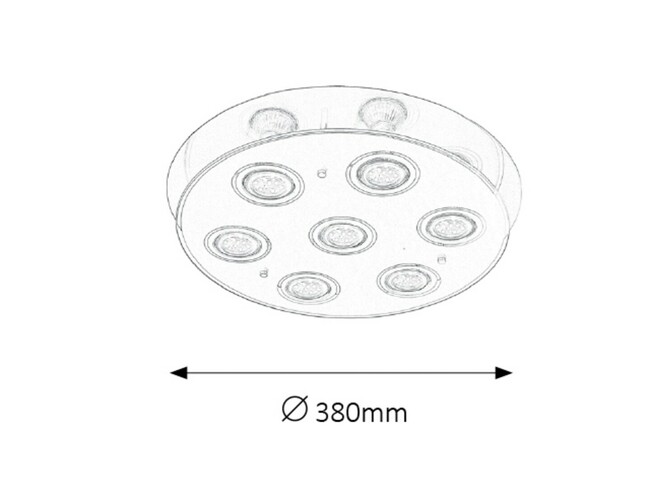 Svietidlo NAOMI - GU10/ 7x MAX 15W, IP20 - 2257
