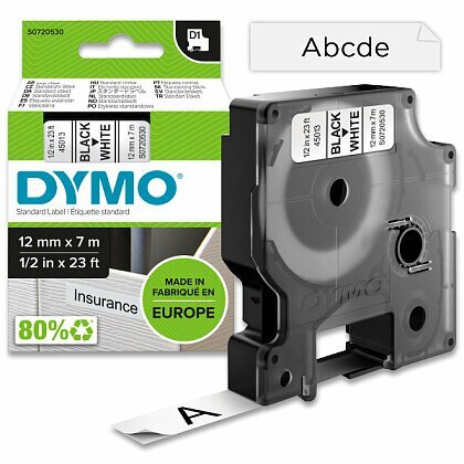 DYMO - D1 kompatibilná páska 12mm/7m č/b