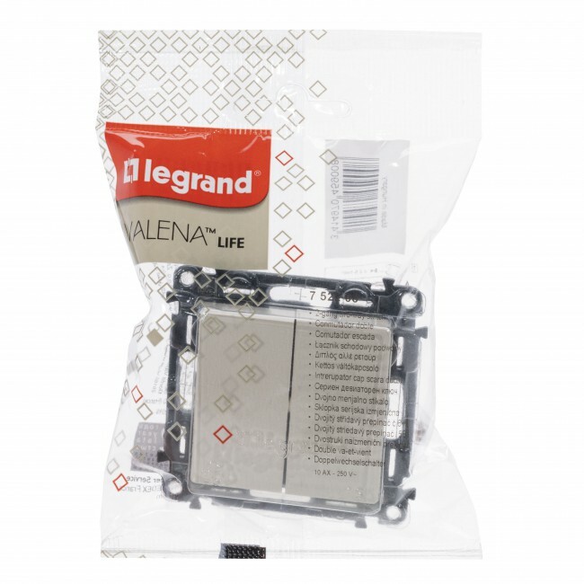 VALENA life - vypínač č.:6+6, béžový