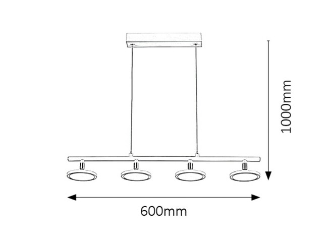 Svietidlo ELSA - LED 4x 6W, 230V, 50Hz, IP20 - 2716