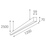 LED2 NOLI závesné svietidlo LED 40W/4400lm 3000-3500-4000K čierna - 3235853