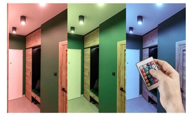 Žiarovka LED, RGBW, E27, 9W, 830lm na dialkový ovládač