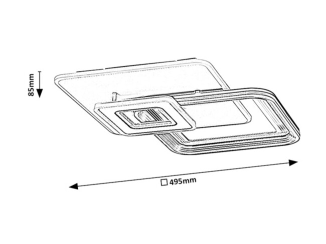 Stropné svietidlo STREGOBOR - LED/48W, IP20 - 2937