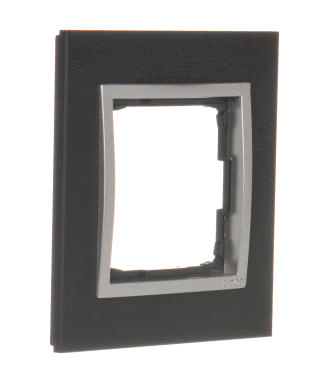 Simon54 Nature - Rámček 1- násobný, Tmavý nerez/striebro